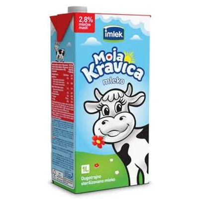 Imlek Mleko Dugotrajno 2.8% Mm Kravica Sa Cepom 1 L