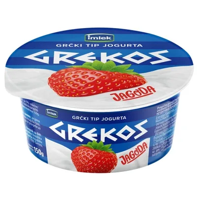 Imlek Jogurt Grekos Jagoda Čaša 91227 Mlekara Subotica 150 g