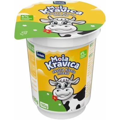 Moja Kravica Kiselo Mleko Extra 6% Imlek Ad 180 g