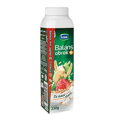 Imlek Jogurt Balans Plus Obrok Banana Kivi Jagoda Žitarice Tt 330 g