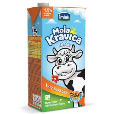 Moja Kravica Mleko Uht 1,5% Bez Lakt Kravica 1 L