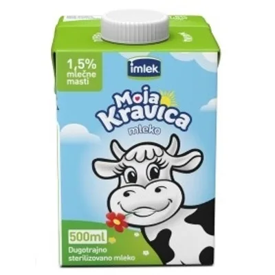 Moja Kravica Mleko Uht 1,5%mm Tb Kravica 500 ml