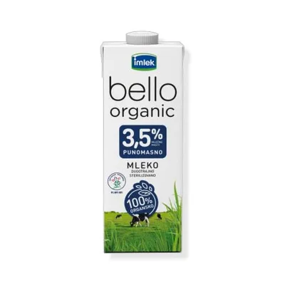 Mleko Organic 3.5%mm Tb Bello 1 L