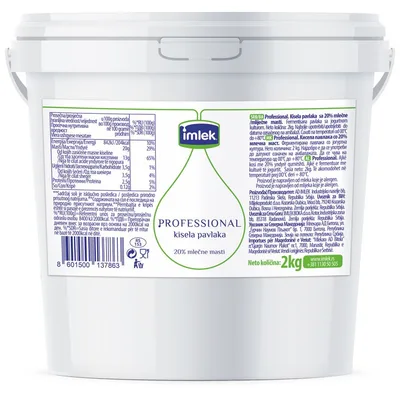 Imlek Professional Kisela Pavlaka 20% 2 kg