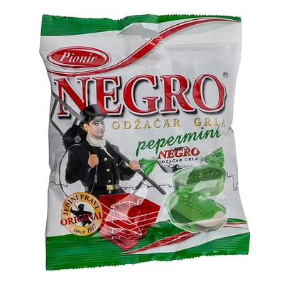 Bombone Negro Pepermint Pionir 100 g