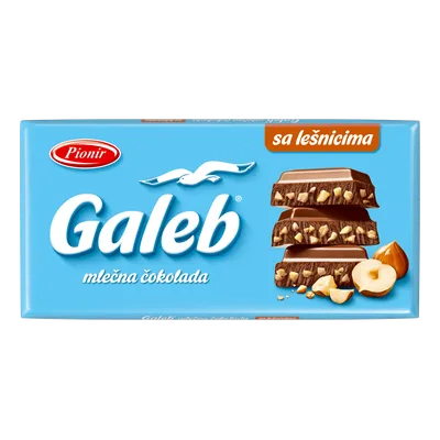 Čokolada Mlečna Sa Lešnikom Galeb 80 g