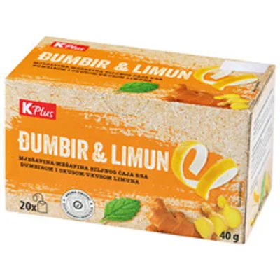 K Plus Čaj Đumbir&limun 40 g