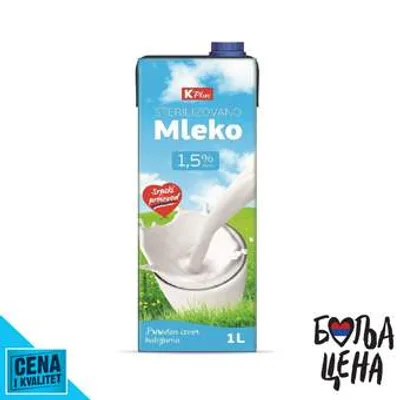K Plus Mleko Uht 1.5%mm I 1 L