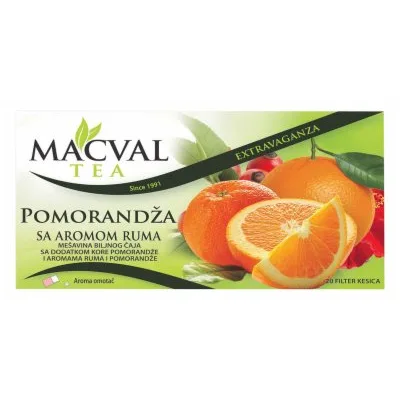 Extravaganza Pomorandza I Rum Filter Caj Macval 40 g