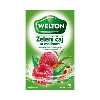Caj Welton Zeleni Caj Sa Malinom 30 g