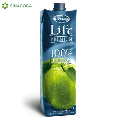 Nectar Sok Jabuka 1l100% Life Brik
