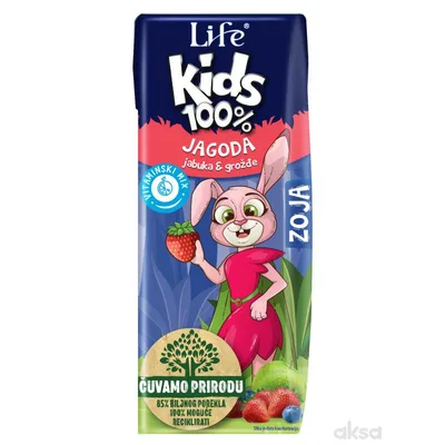 Nectar Sok Kids Jagoda 100% Brik 200 ml