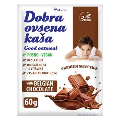 Ovsena Kaša Sa Belgijskom Čokoladom Dobra 60 g