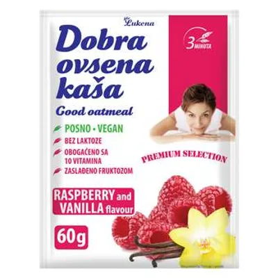 Ovsena Kaša Sa Malinom I Vanilom Dobra 60 g