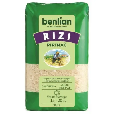 T Pirinač Rizi Benlian Food 900 g