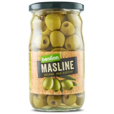 Masline Zelene Bez Kostice Tegla 340 g