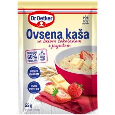 Ovsena Kasa Bela Cokolada I Jagoda 55 g