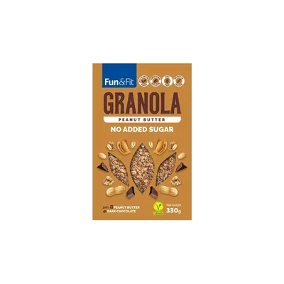 Granola Kikiriki Puter Fun&fit 330 g