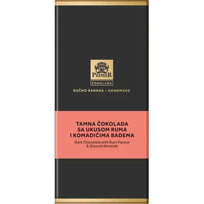 Čokolada Tamna Rum&bad Premier 100 g