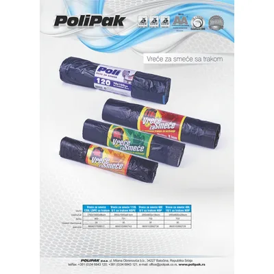 Vrece Za Smece Hd 70x110cm Polipak 120 L