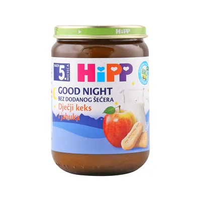 HiPP Mlečna Kašica Za Laku Noć Dečiji Keks Sa Jabukom 190 g