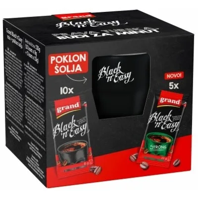 Grand Kafa Instant Kafa 15x Black'n'easy Sa Šoljom Atlantic Brands 8 g