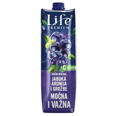 Nectar Sok Jabuka, Aronija I Grožđe Plus Vitamin C Life Premium 1 L