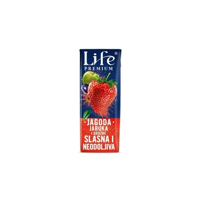 Nectar Sok Life Premium Jagoda, Jabuka I Grožđe Limenka 250 ml