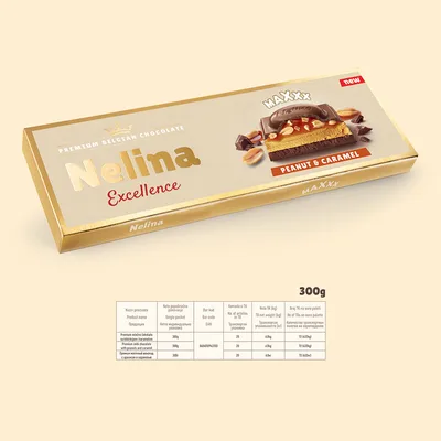 Čokolada Mlečna Kikiriki&karamela Nelino 300 g