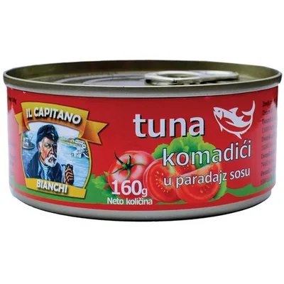 Tunjevina Komadici U Paradajz Sosu Capitano Ii 160 g