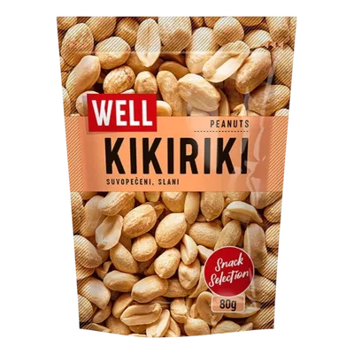 Kikiriki Bez Opne Suvopečeni Slani Well 80 g