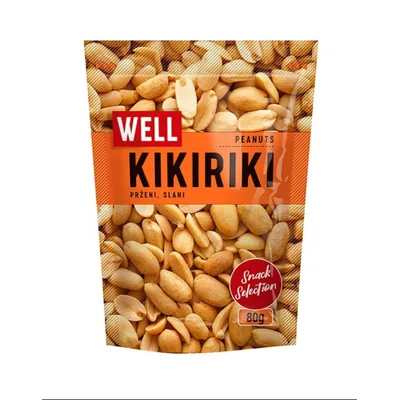 Kikiriki Bez Opne Prženi Slani Well 250 g