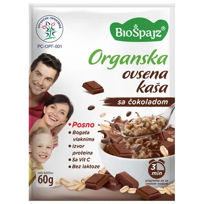 Kaša Organska Ovsena Chia&goji Bio Špajz 60 g