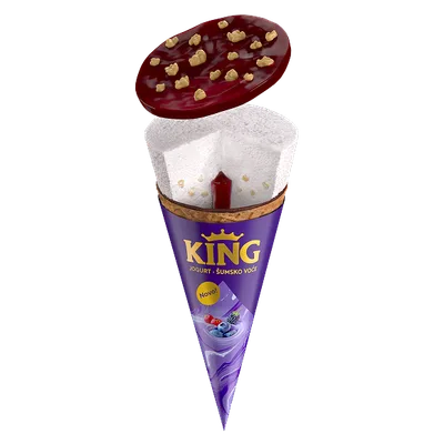 Frikom Sladoled King Kornet Sumsko Voce Jogurt 167 g