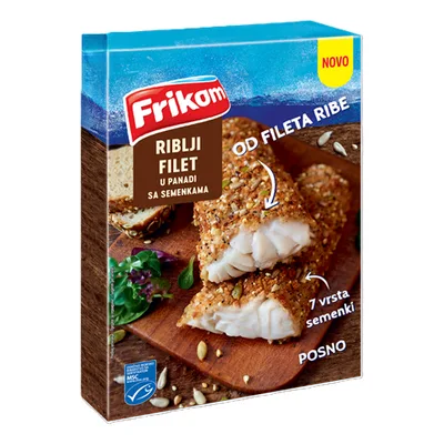 Frikom Smrznuta Panirana Riba Sa Semenkama 250 g