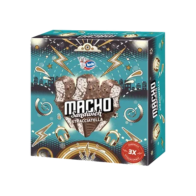 Frikom Sladoled Macho Stracciatella Sandwich Multipack 387 ml