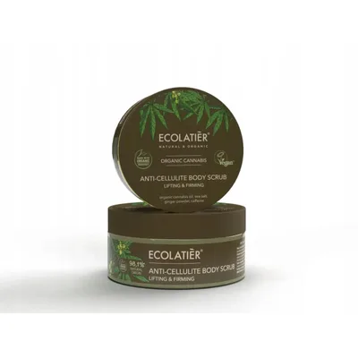 Ecolatier Piling Za Telo Anti Celulorganic Cannabis 300 g