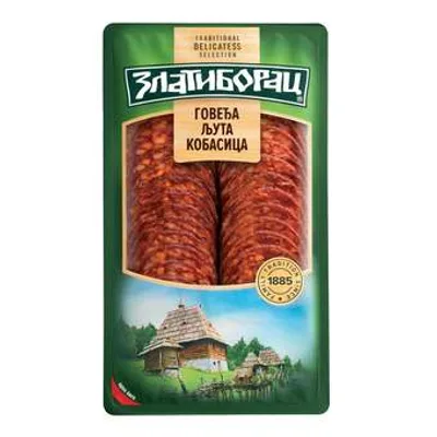 Zlatiborac Kobasica Goveđa Ljuta Slajs 100 g
