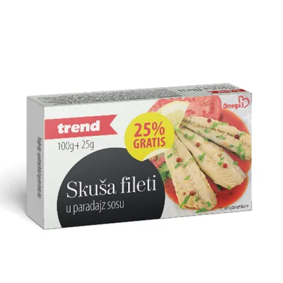 Skuša Fileti U Paradajz Sosu Lovopromet 125 g