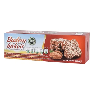 Keks Sweet Fam Badem Biscuite 200 g
