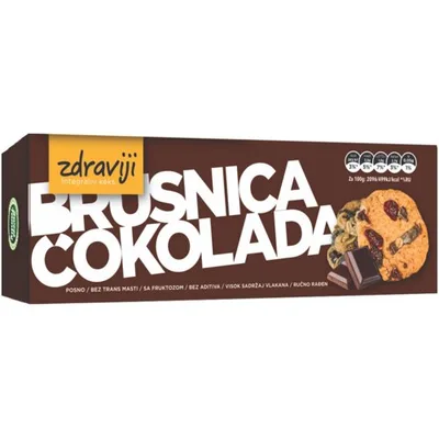 Keks Brusnica Čokolada Sweet 120 g