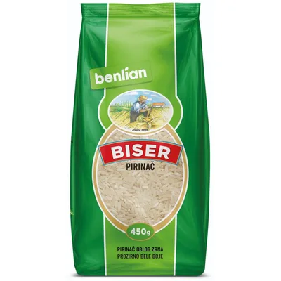Biser Pirinac Oblo Zrno Olj. Benlian 450 g