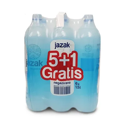 Jazak Negazirana Voda 5 1 Gratis 1,5 L
