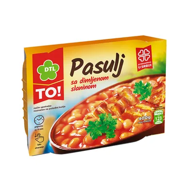 Pasulj Sa Dimljenom Slaninom 400 g