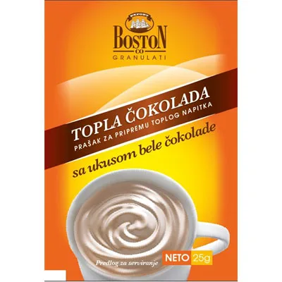 Boston Topla Cokolada-Bela