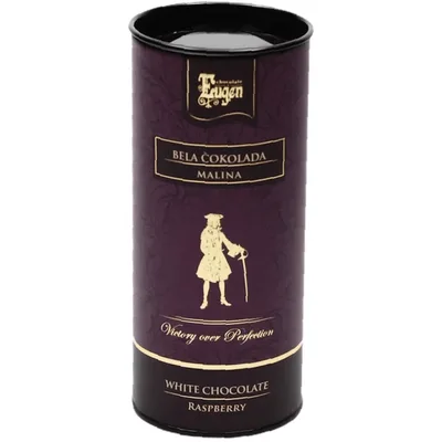 Čokolada Bela Mini Tuba Malina Eugen Chocolate 100 g