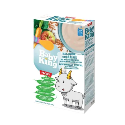 Ceralije Baby King Heljdine Sa Kozjim Mlekom Jabukom I Šargarepom Obogaćene Vitaminima200g Flory 200 g
