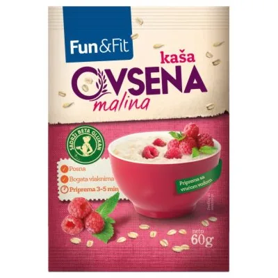 Unac Ovsena Kasa Malina 60 g