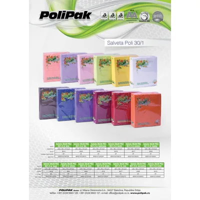 Salvete Poli 38x38 301 Roze