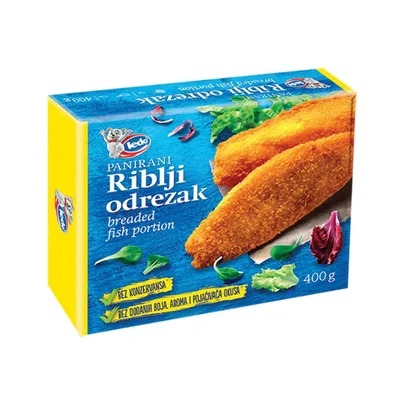 Dobro Smrznute Panirane Porcije Oslića 400 g